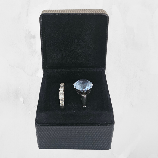 Black Ring Boxes (5x5x4 cm) - Diamond Design - Single box OR Pack of 5 (wholesale) (Copy) (Copy)