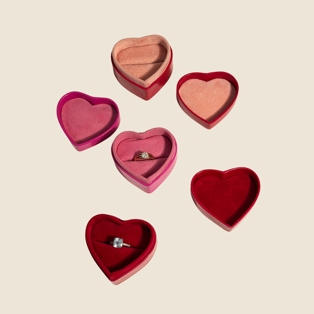 Heart-Shaped Ring Boxes for Proposals, Weddings & Gifts