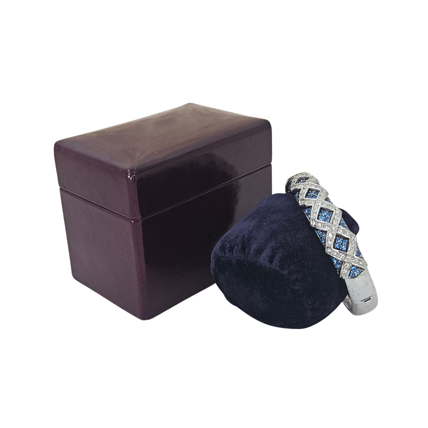 Limited Edition Cuff Box - Blackberry lined Blueberry