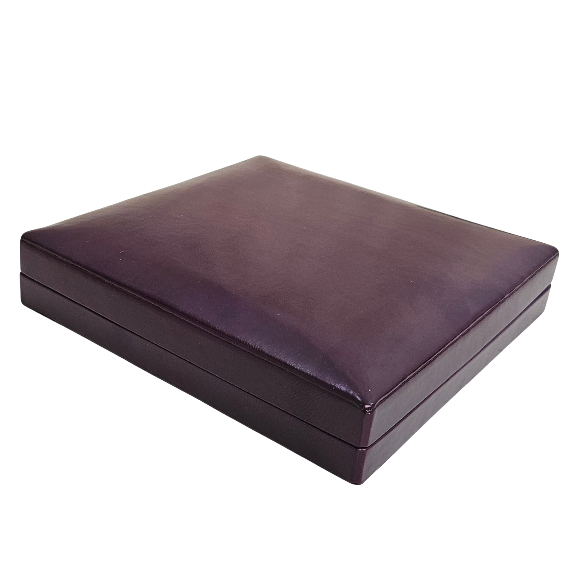 Aubergine Necklace Box lined Blueberry – Fixed 2 stud strap pad - Limited Edition