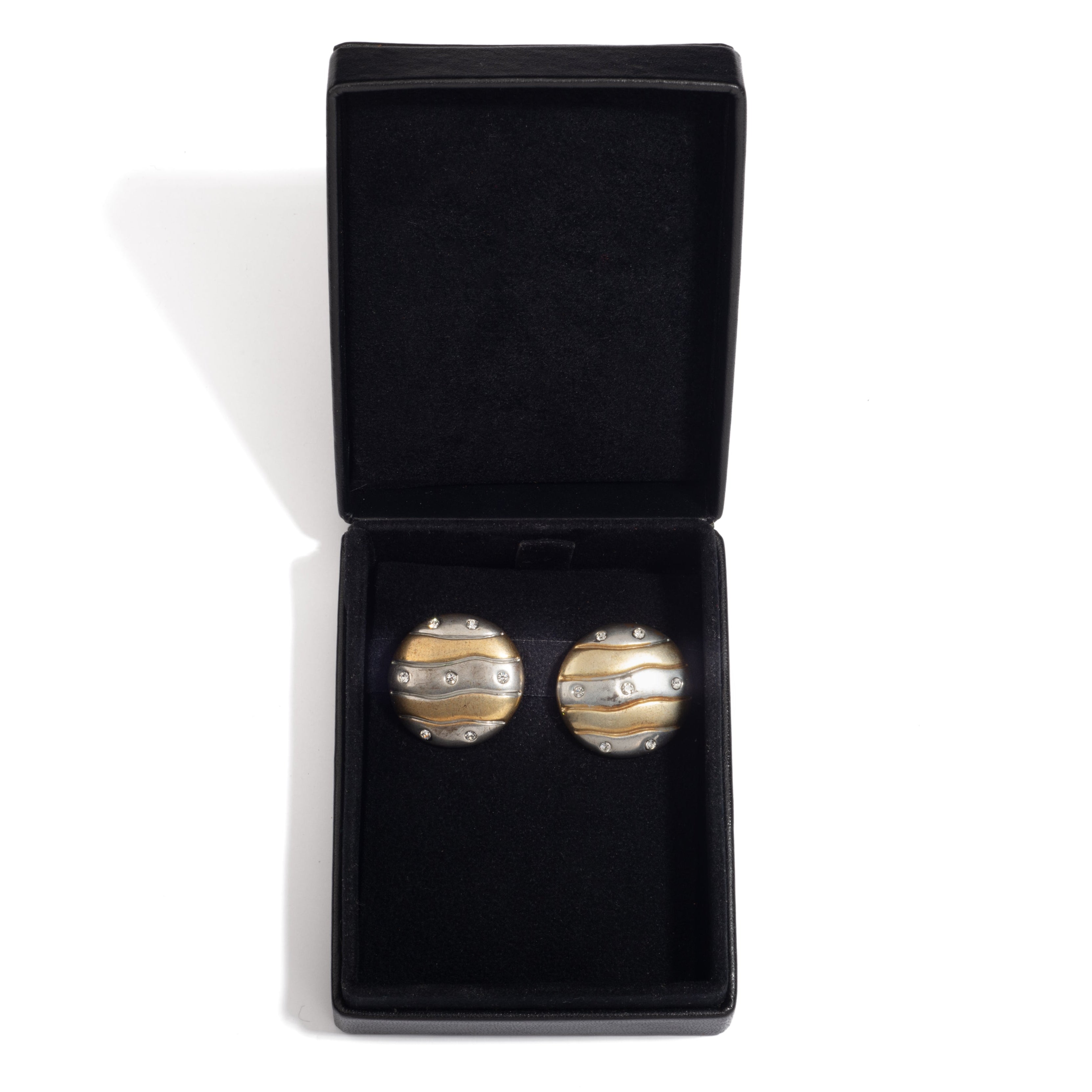 Black Leather Earring Box (7×9×3 cm)