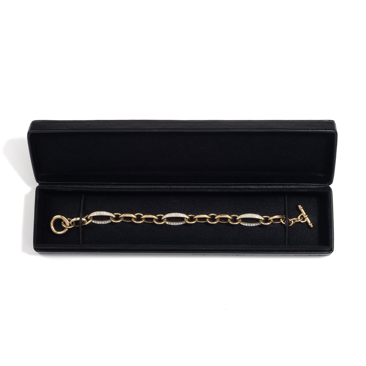 Black Leather Bracelet Box