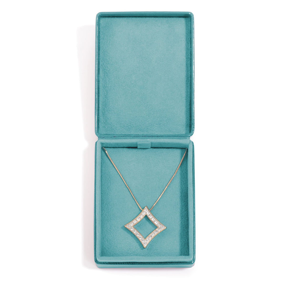 Aqua Leather Earring Box (7×9×3 cm)