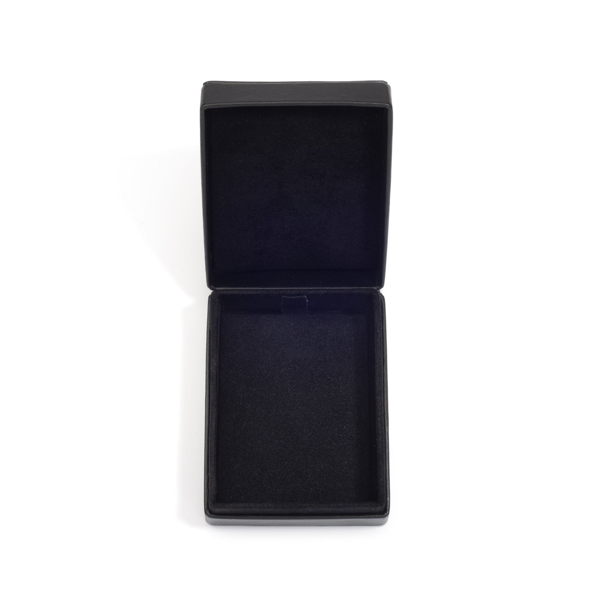 Black Leather Earring Box (7×9×3 cm)