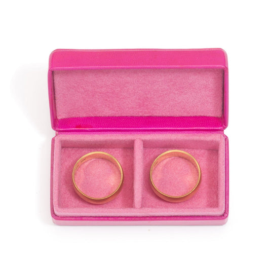 Fuchsia Wedding Ring Box with Partition - Pack of 5