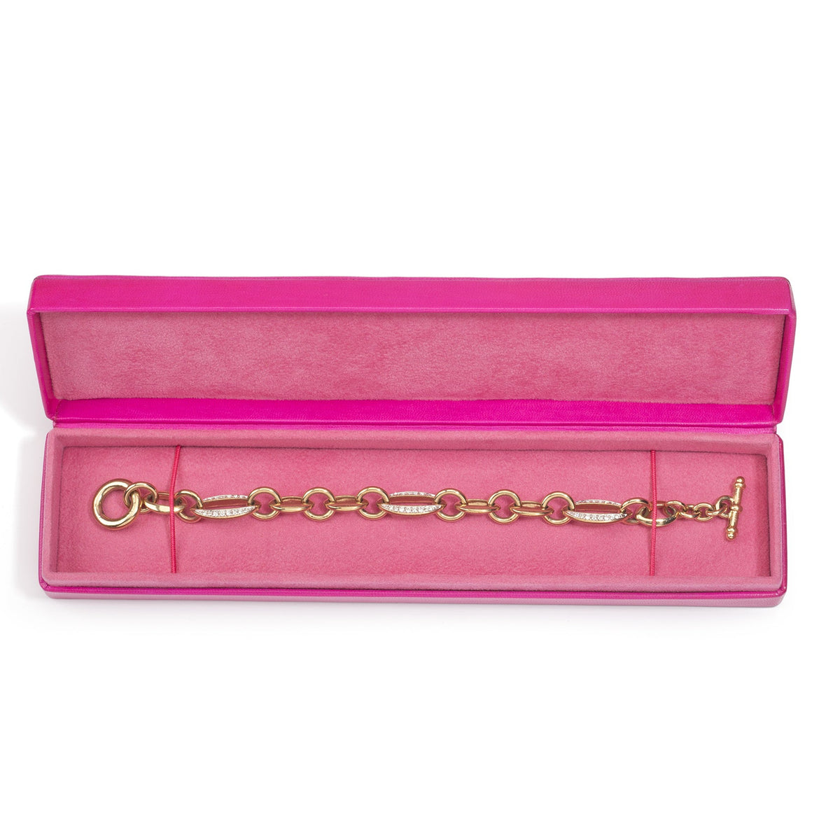 Fuchsia Leather Bracelet Box