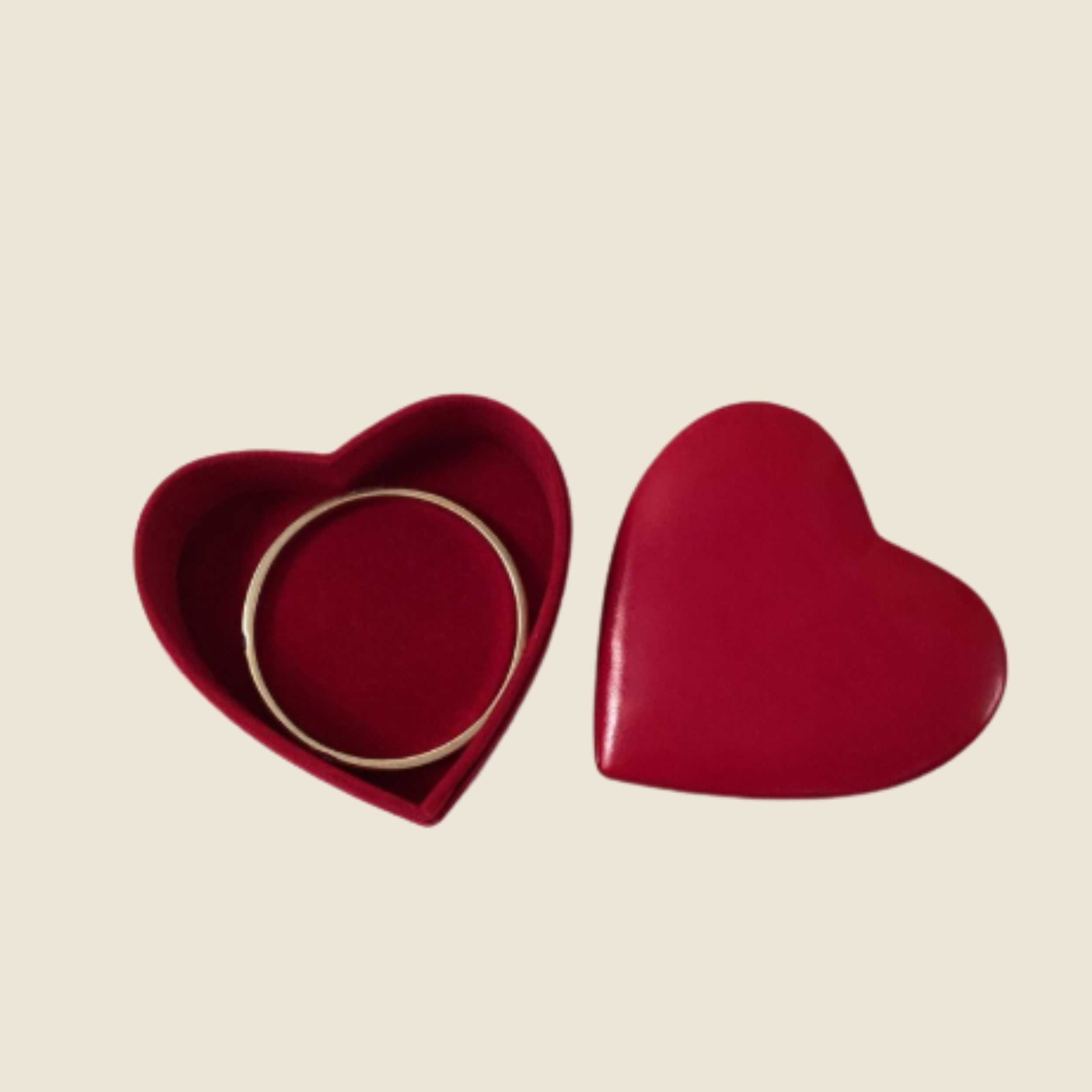 Handmade Heart-Shaped Jewellery Trinket Boxes