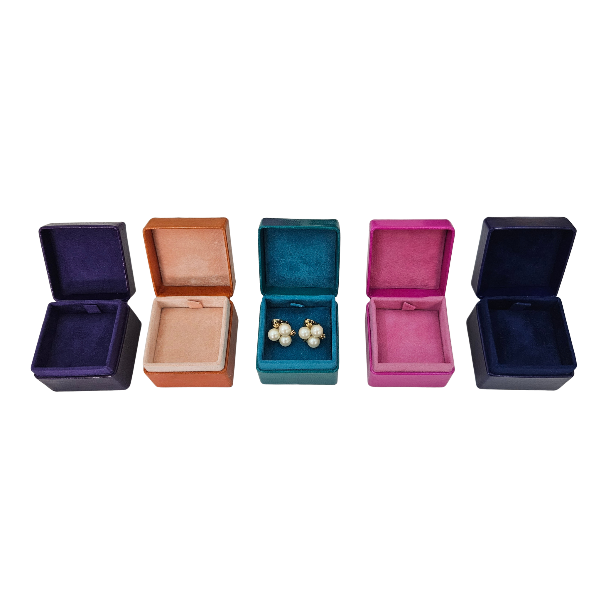 Mixed Bright Colours Ring Box Pack (5x5x4 cm) - PACK OF 5