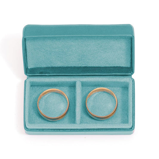 Aqua Wedding Ring Box with Partition - Pack of 5