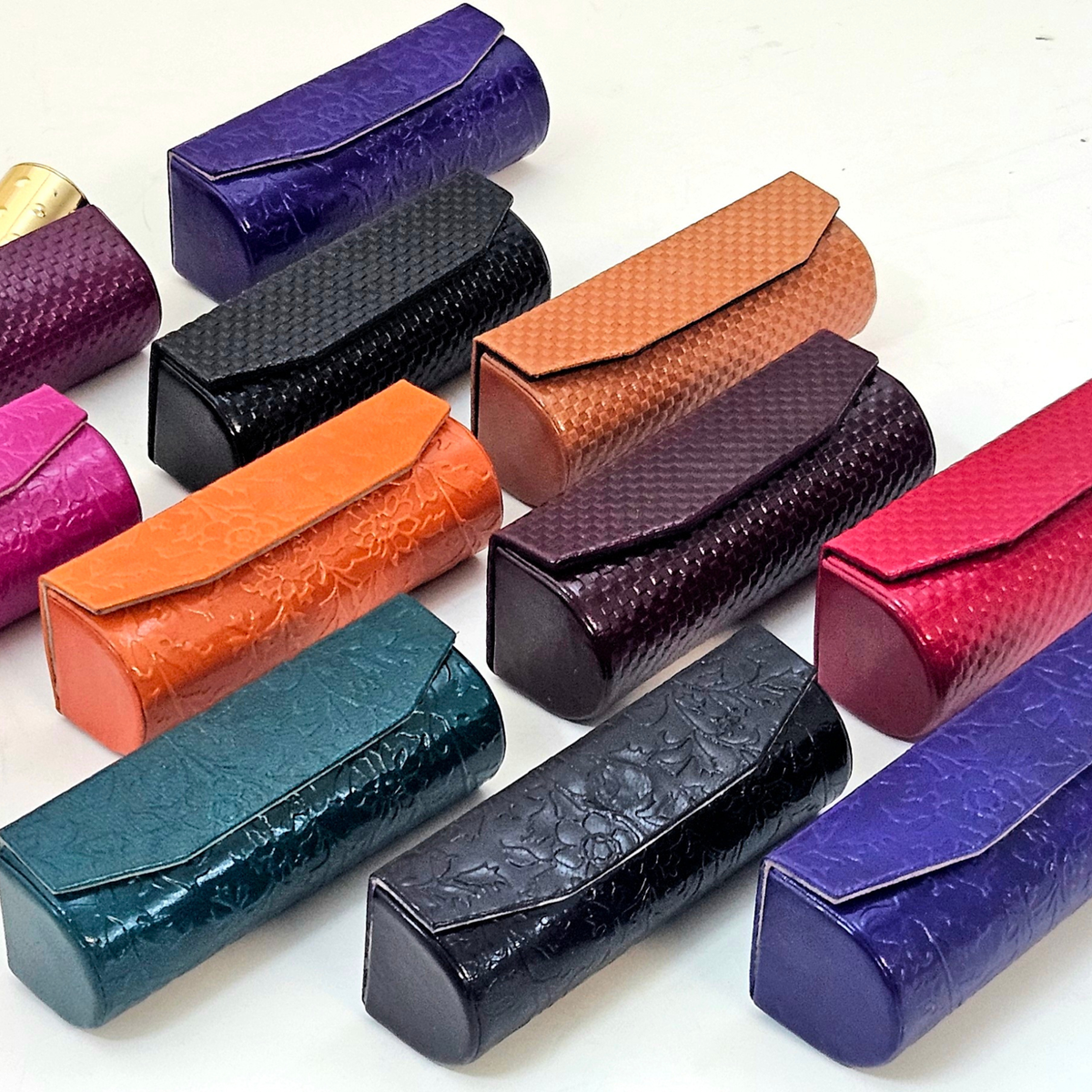 Handmade Leather Lipstick Case with Mirror