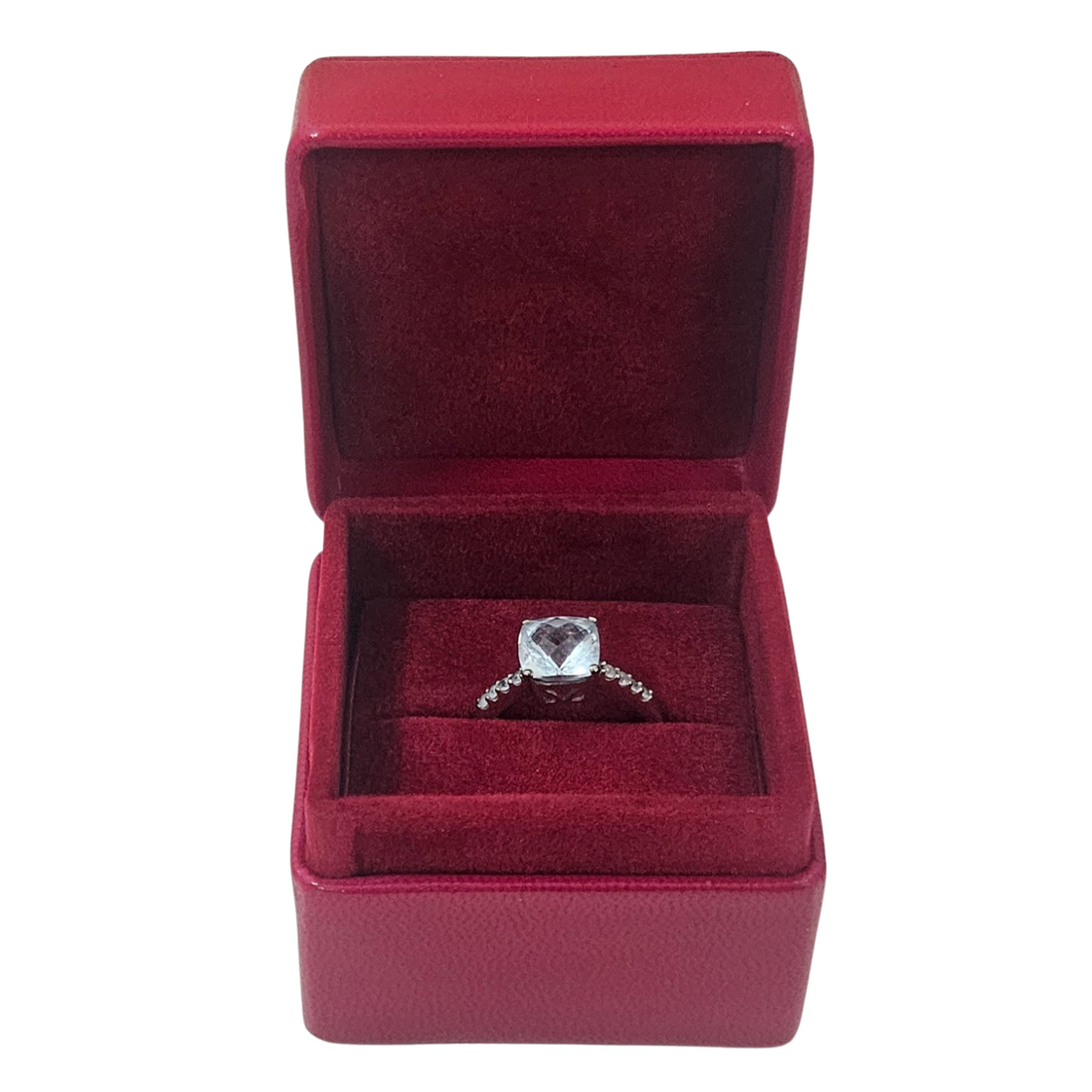 Leather Ring Boxes (5x5x4 cm) - Red