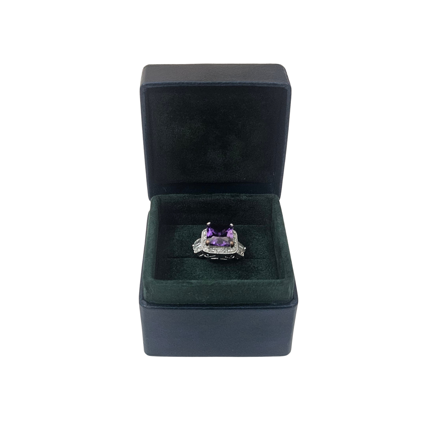 Leather Ring Boxes (5x5x4 cm) - Dark Green - Pack of 5