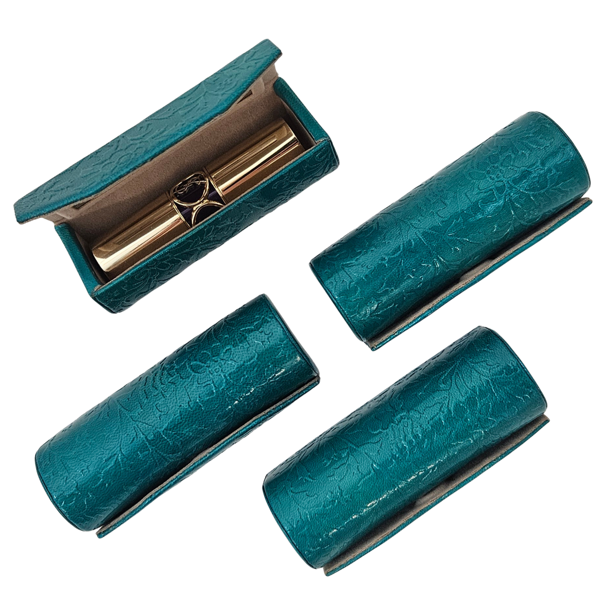 Handmade Leather Lipstick Case with Mirror