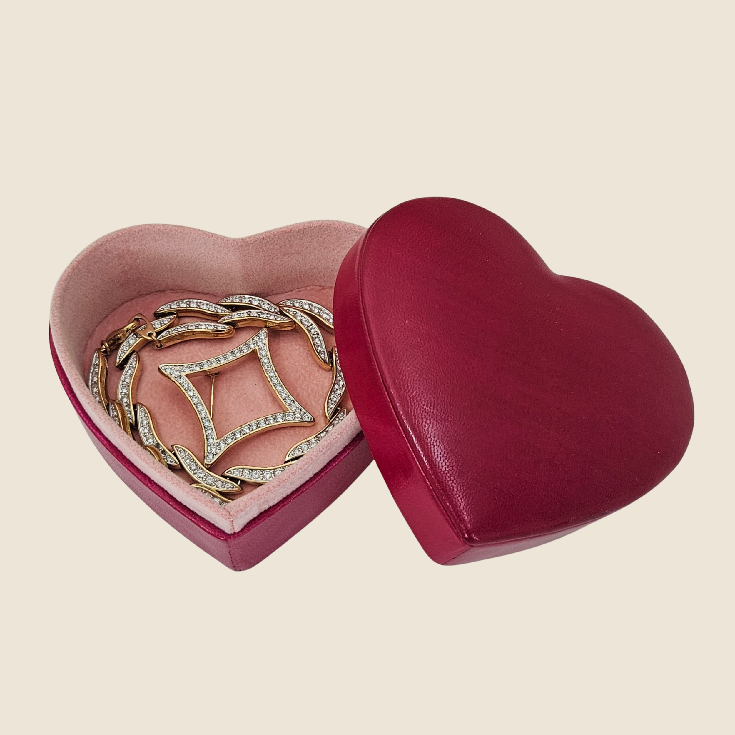 Handmade Heart-Shaped Jewellery Trinket Boxes