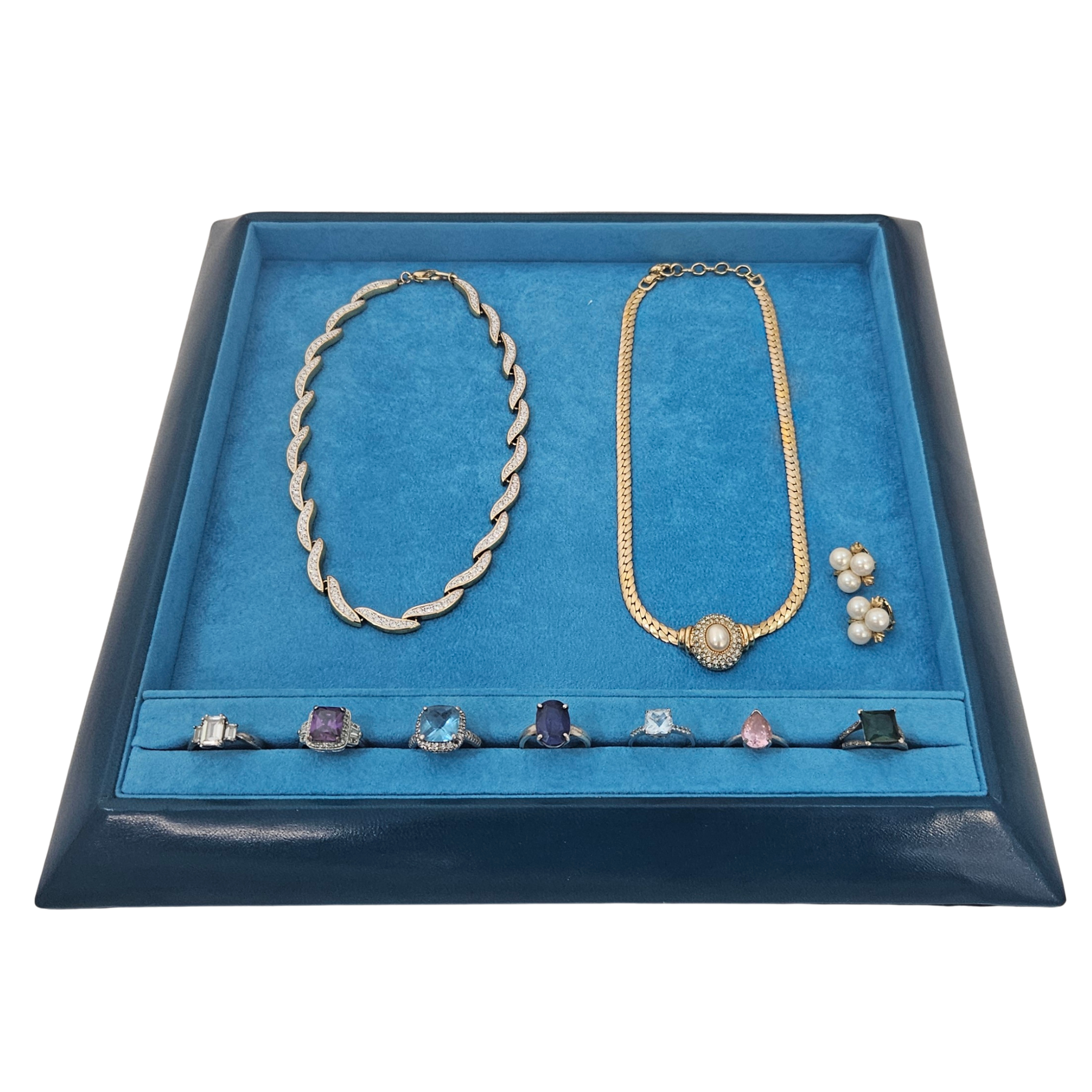 Aqua Square Anglo Style Display Tray
