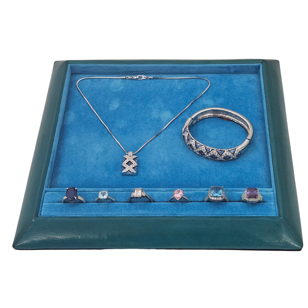 Aqua Square Anglo Style Display Tray