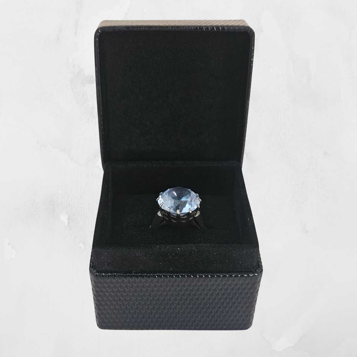 Black Ring Boxes (5x5x4 cm) - Diamond Design