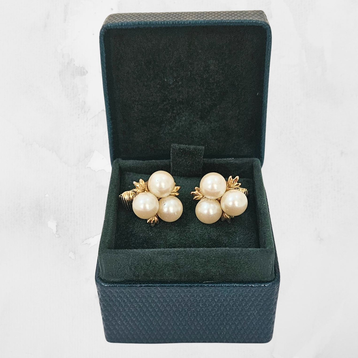 Dark Green Ring Boxes (5x5x4 cm) - Diamond Design