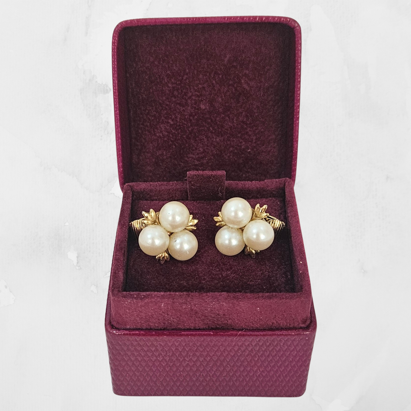 Burgundy Ring Boxes (5x5x4 cm)