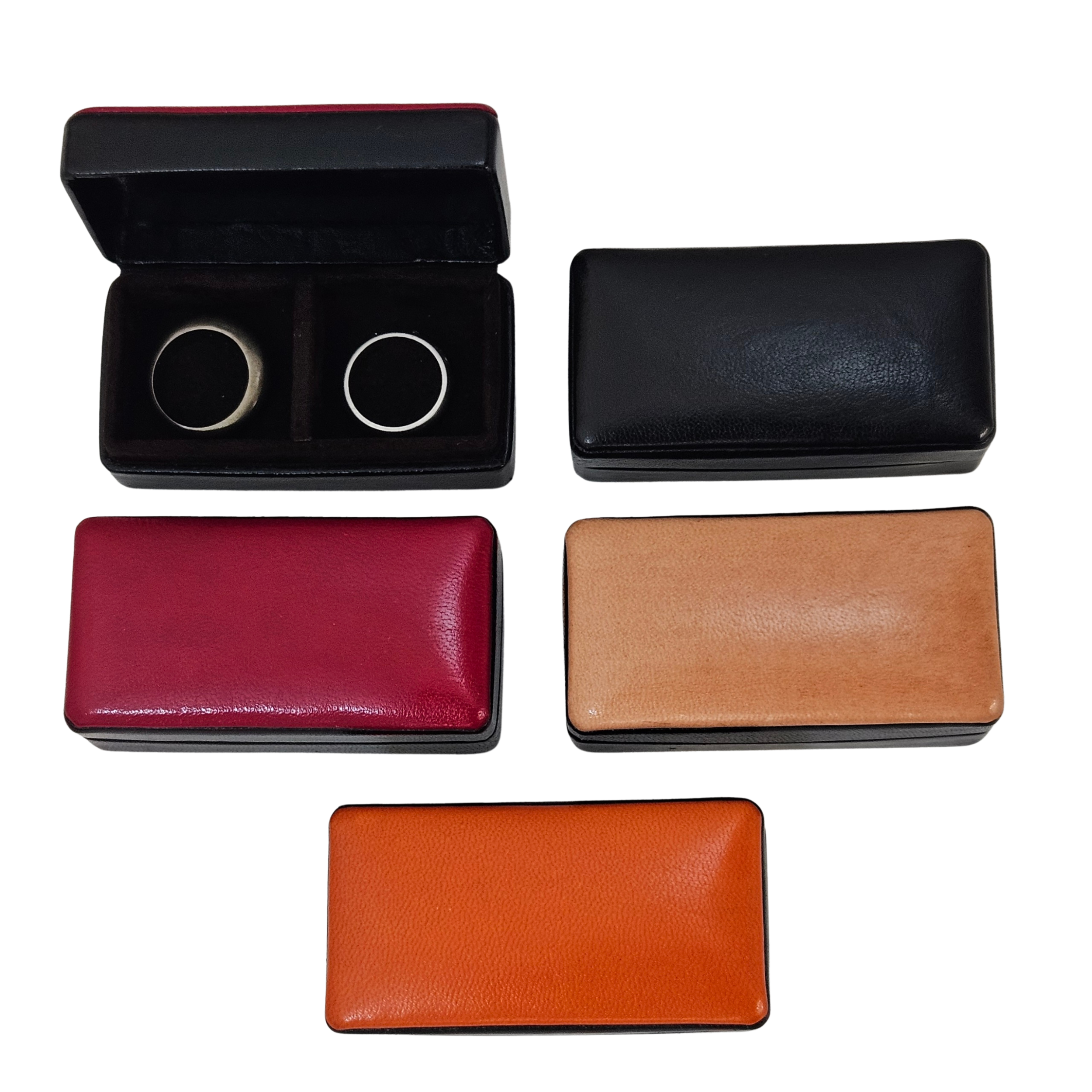 2-colour Wedding Ring Boxes with Partition (7x3.5x2 cm) - Limited Edition