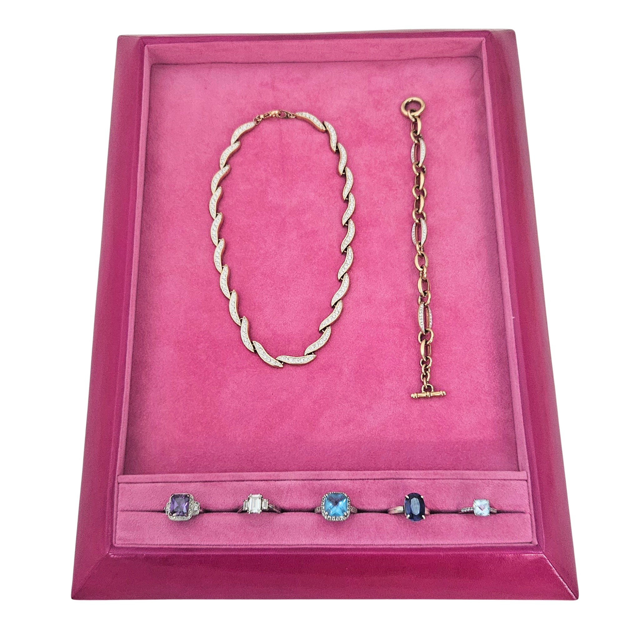 Fuchsia Rectangular Anglo Style Display Tray - Pack of 1