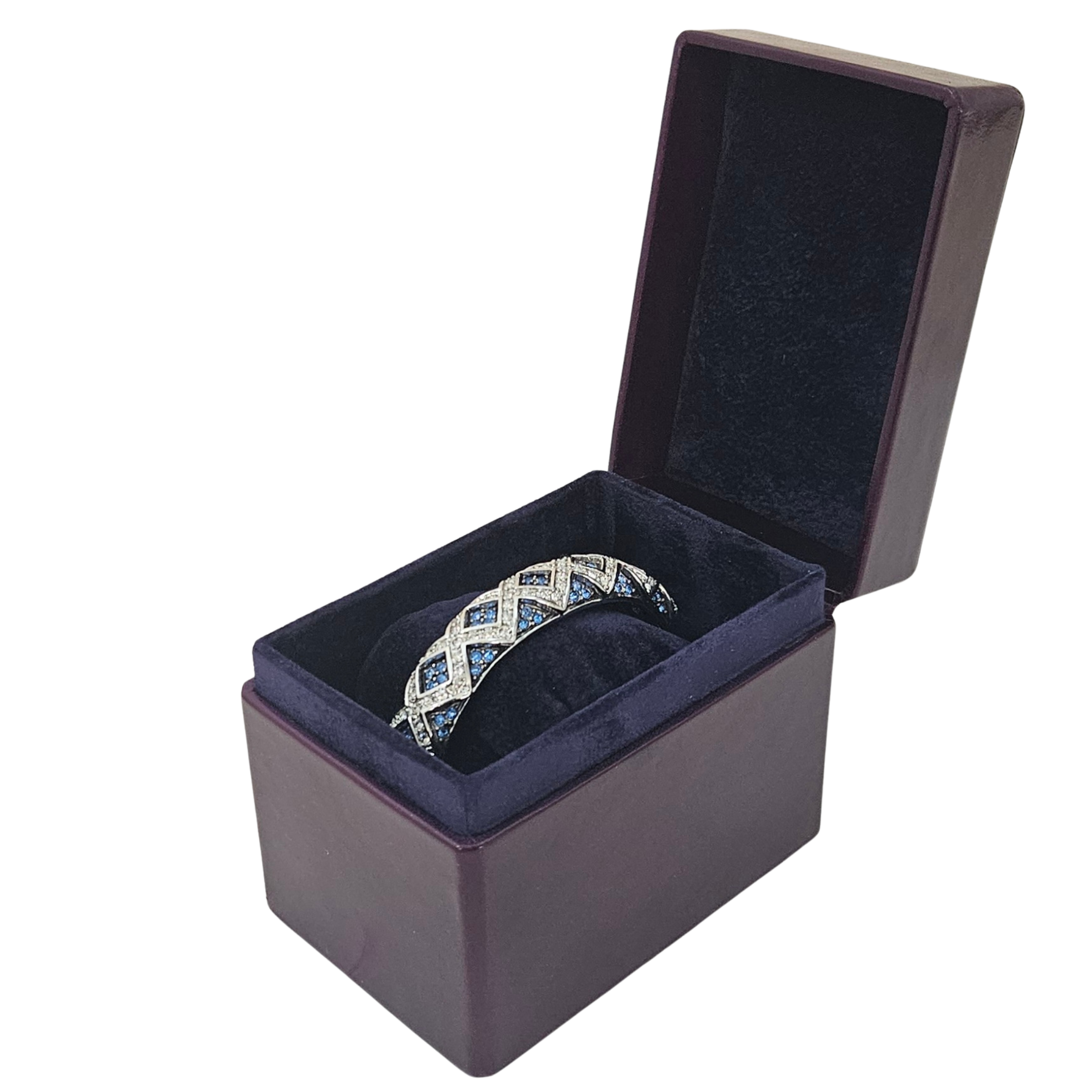 Limited Edition Cuff Box - Blackberry lined Blueberry