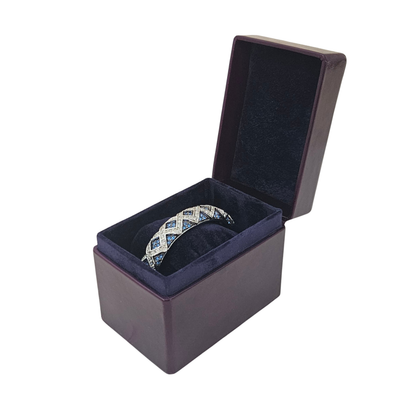 Limited Edition Cuff Box - Blackberry lined Blueberry