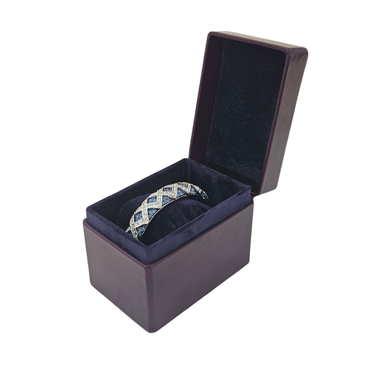 Limited Edition Cuff Box - Blackberry lined Blueberry