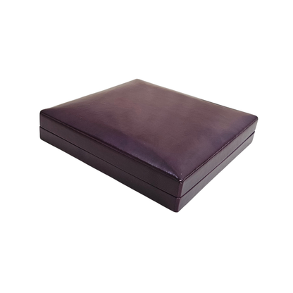 Aubergine Necklace Box lined Blueberry – Fixed 2 stud strap pad - Limited Edition
