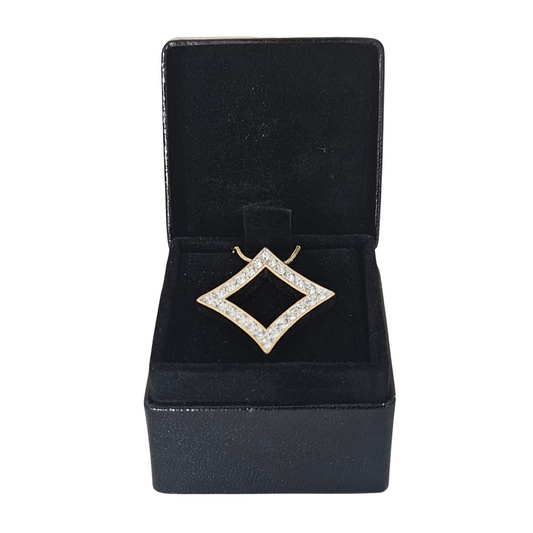 Leather Ring Box (5x5x4 cm) - Black lined Black - Limited Edition