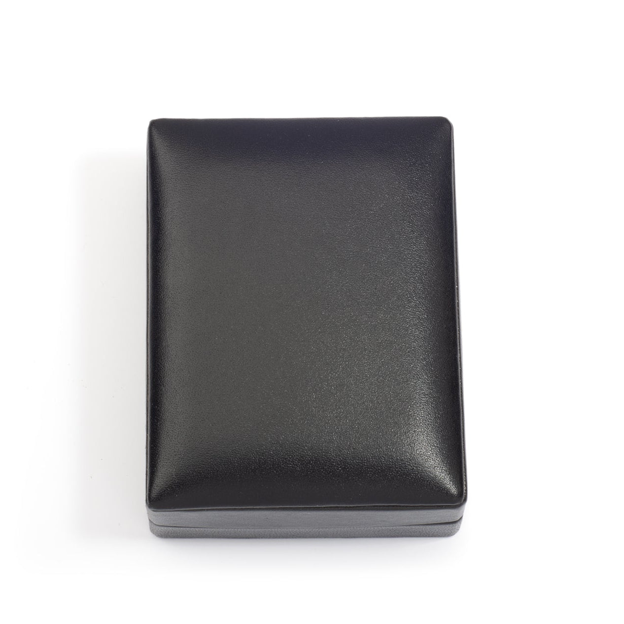 Black Leather Earring Box  (7×9×3 cm)