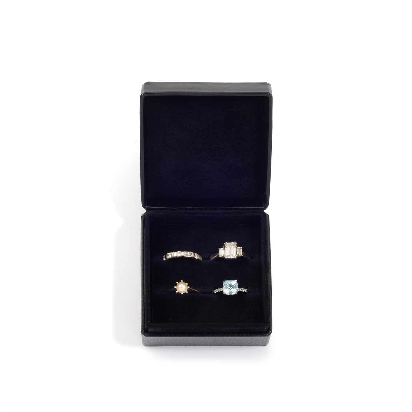 Black Leather Universal Box 7 -  (7×7×4 cm) - Pack of 5