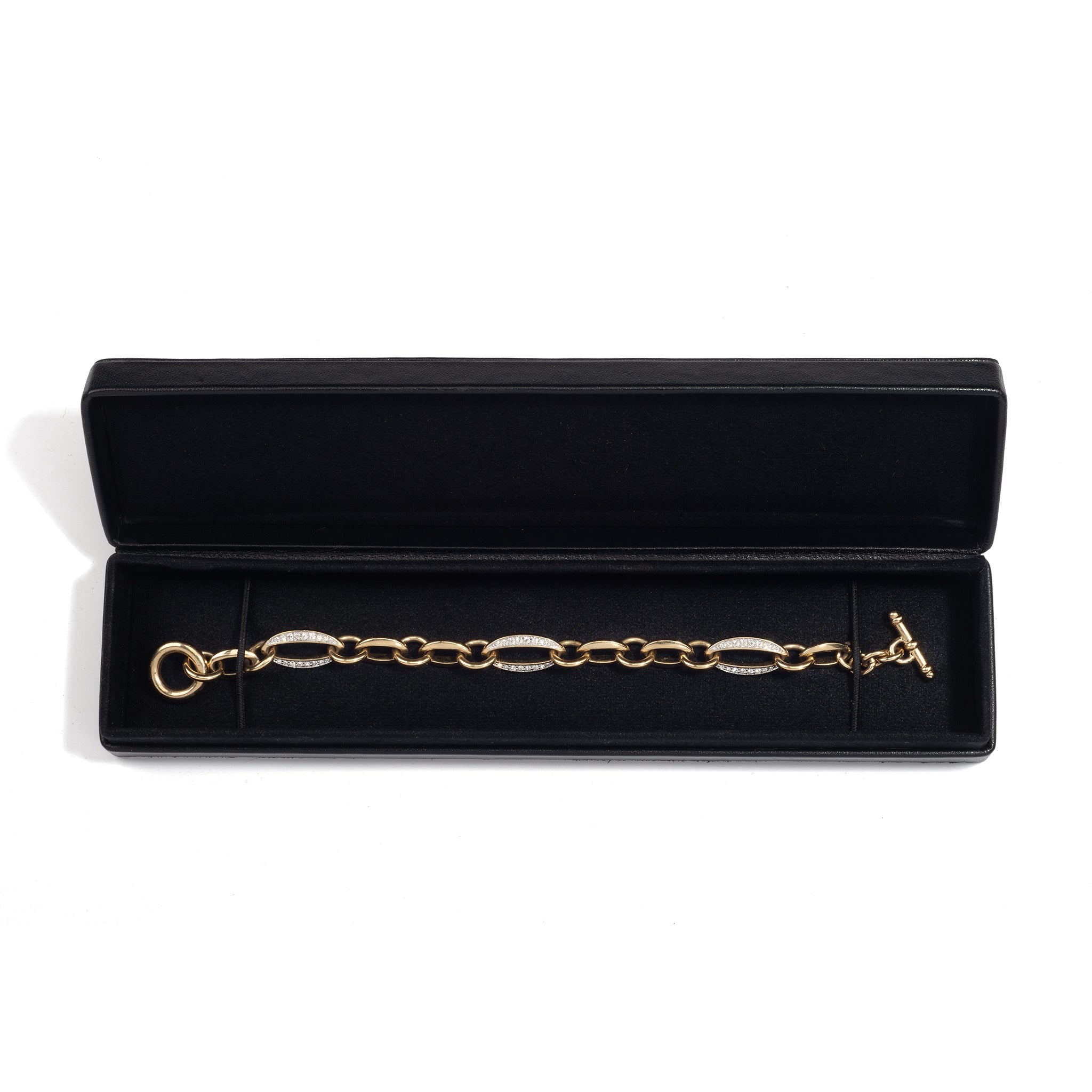 Black Leather Bracelet Box