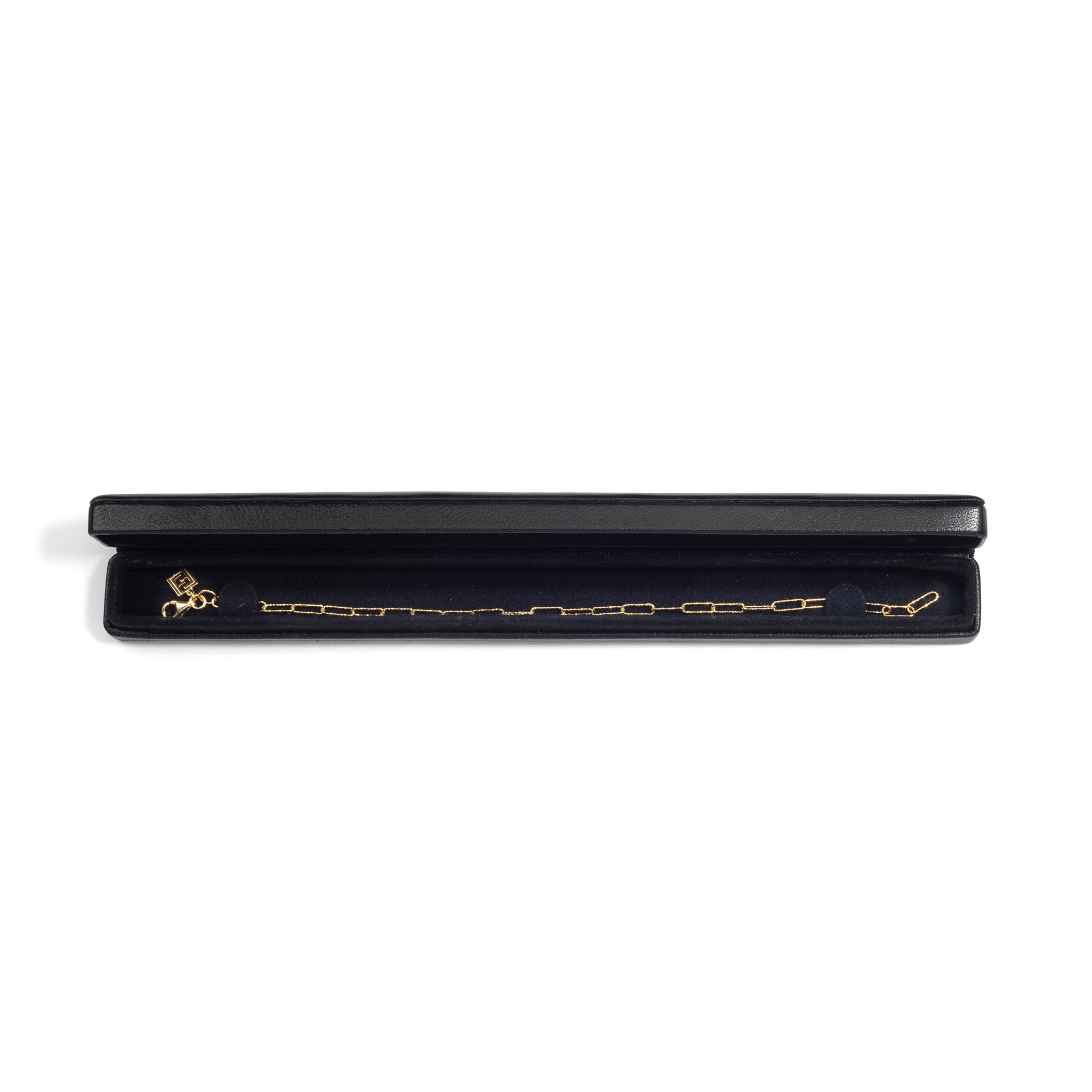 Black Leather Bracelet Box