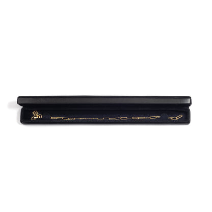 Black Leather Bracelet Box - Pack of 5