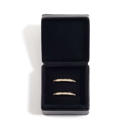 Leather Ring Boxes (5x5x4 cm) - Black - Pack of 5