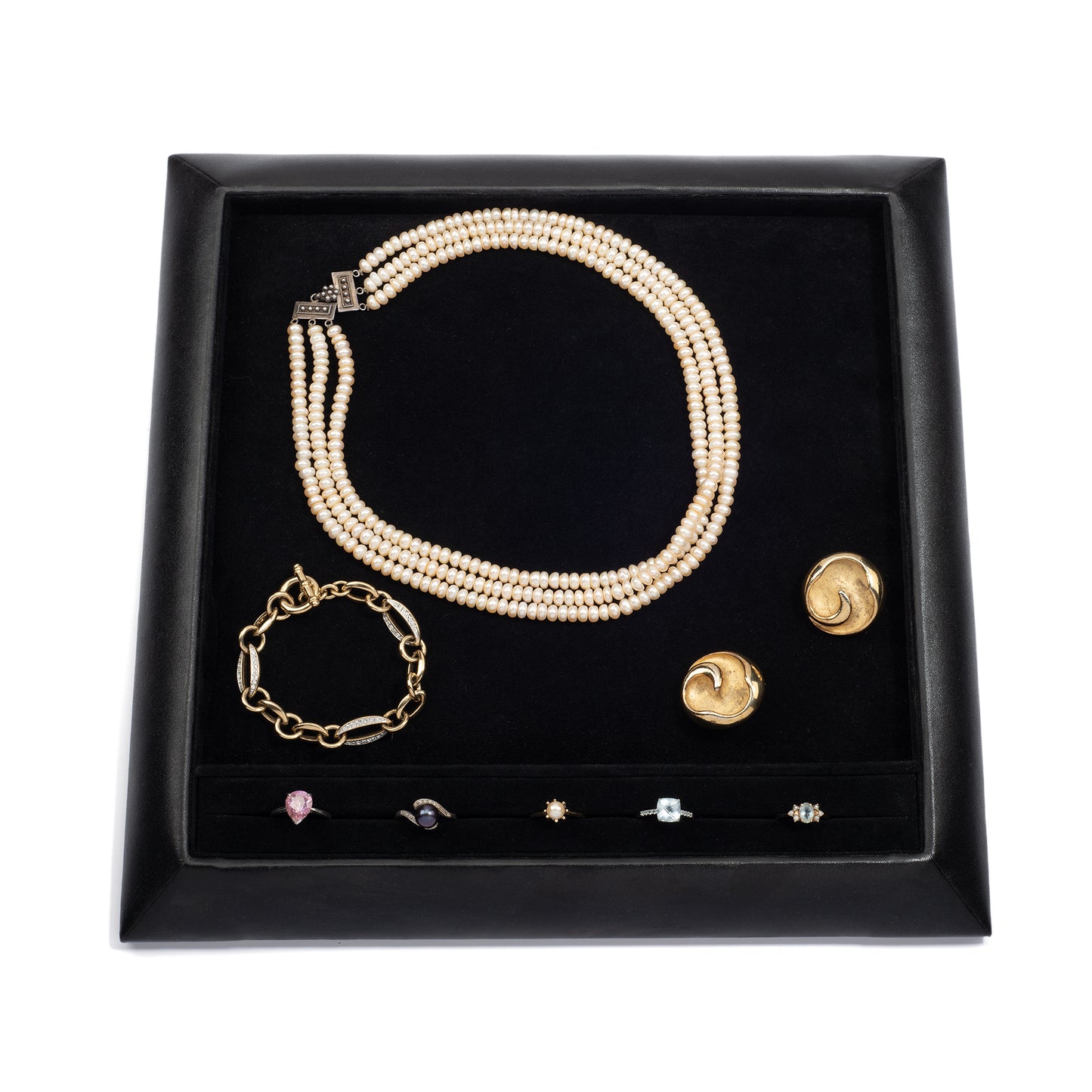 Black Square Anglo Style Display Tray - Pack of 1