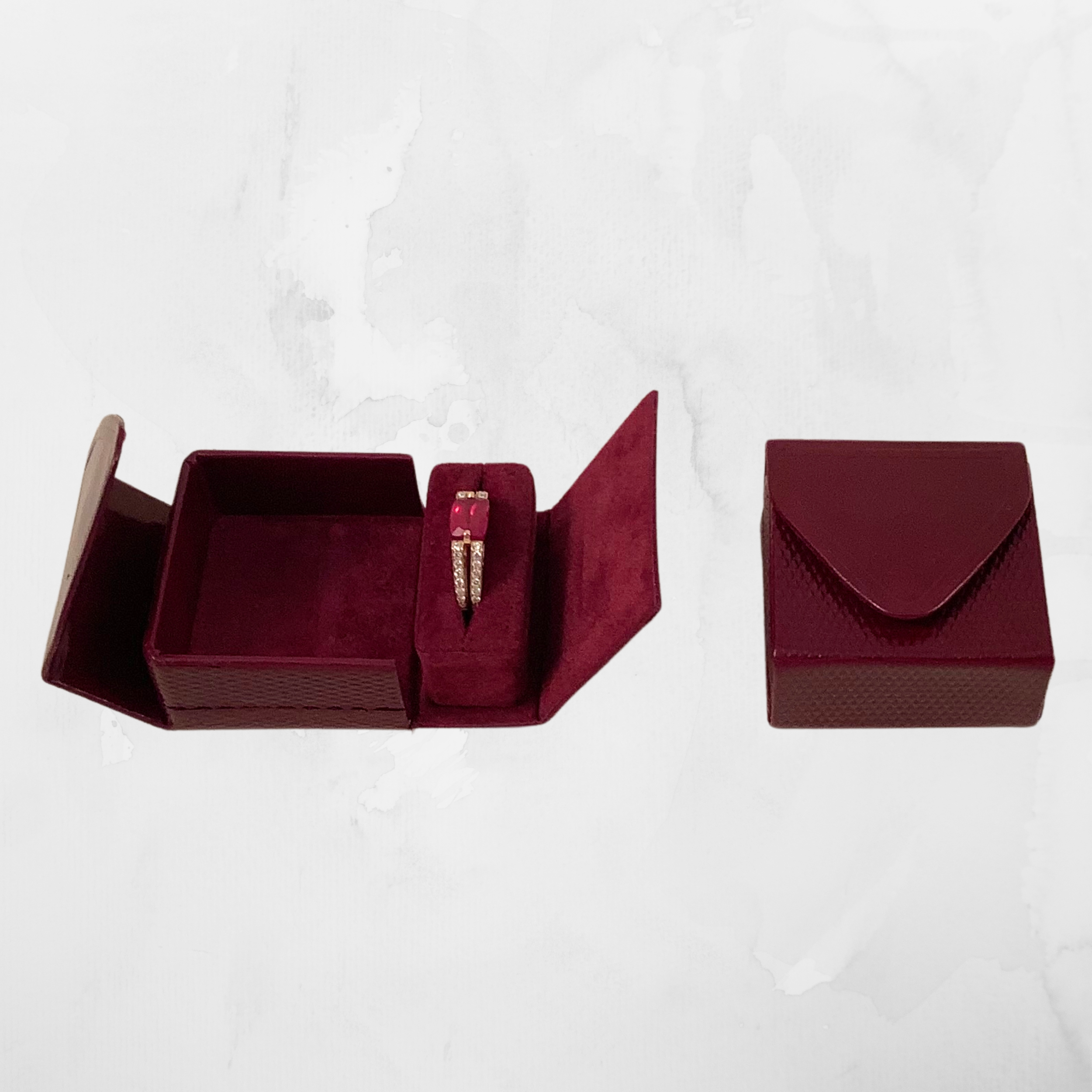 Envelope Engagement Ring Boxes- Diamond Design