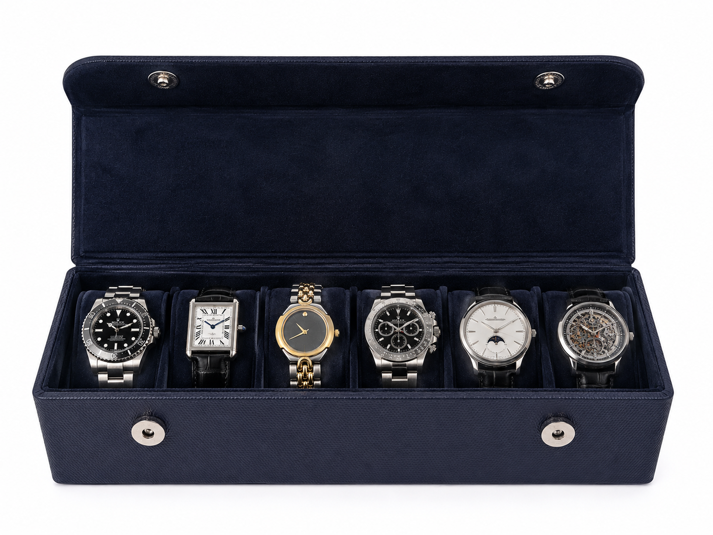 Gentleman’s Watch Box – 6 Watch Storage - Classic Colours