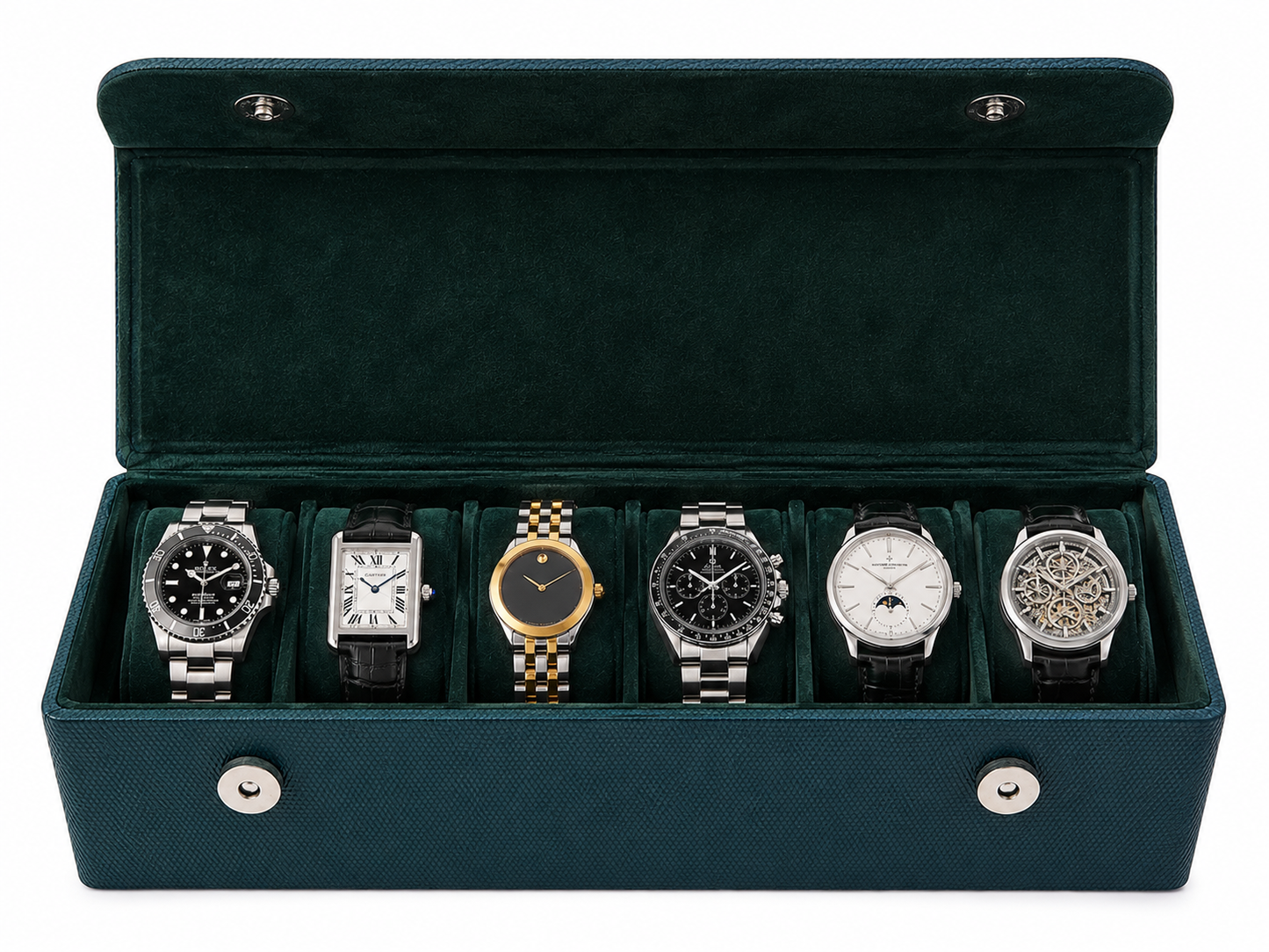 Gentleman’s Watch Box – 6 Watch Storage - Classic Colours