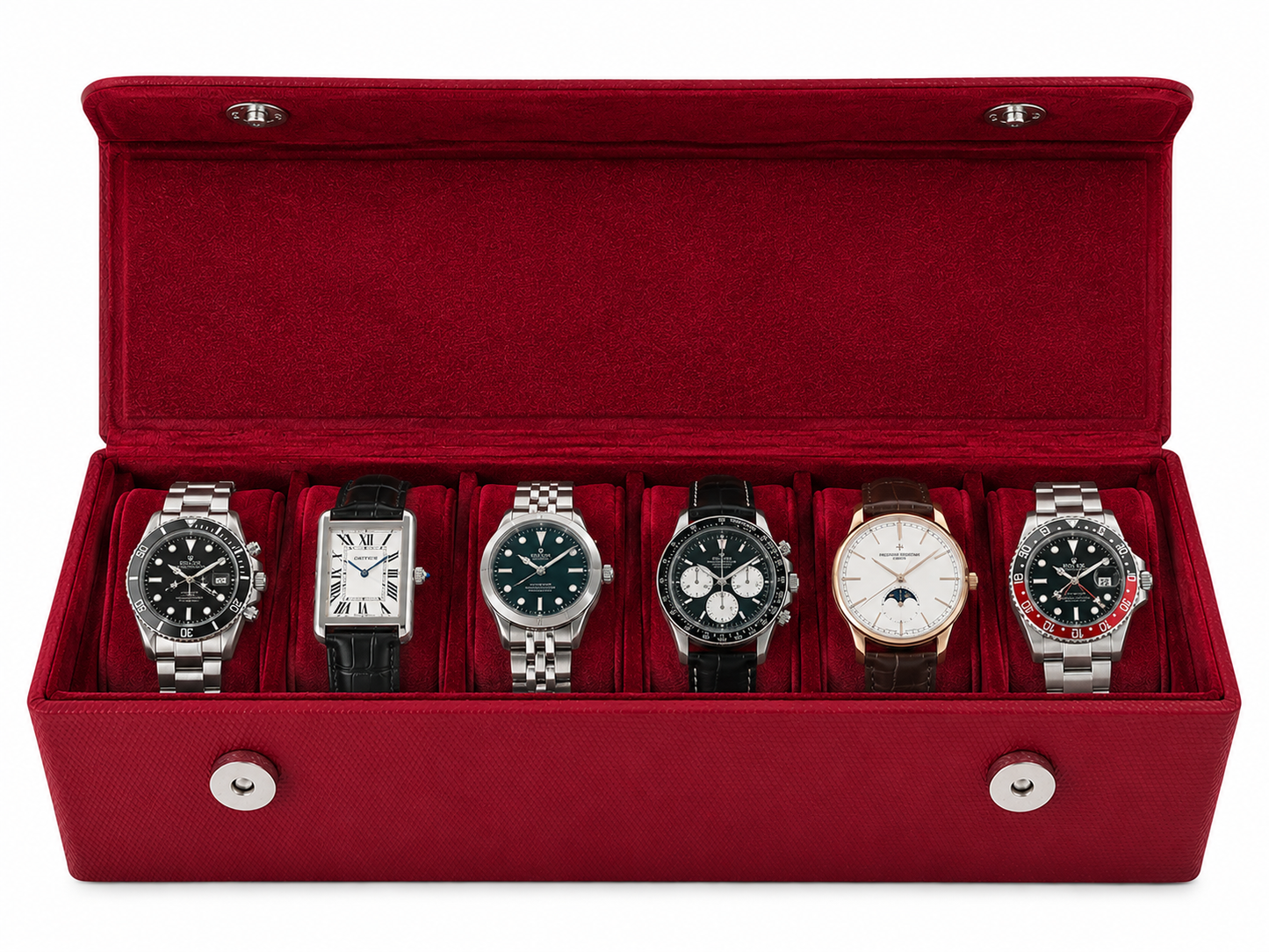 Gentleman’s Watch Box – 6 Watch Storage - Classic Colours
