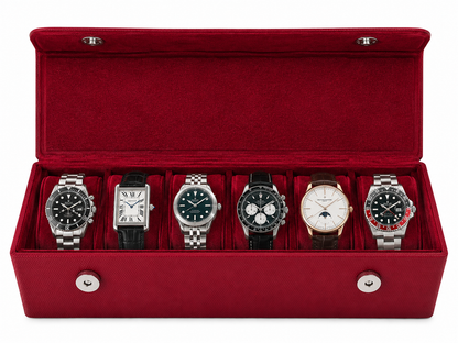 Gentleman’s Watch Box – 6 Watch Storage - Classic Colours
