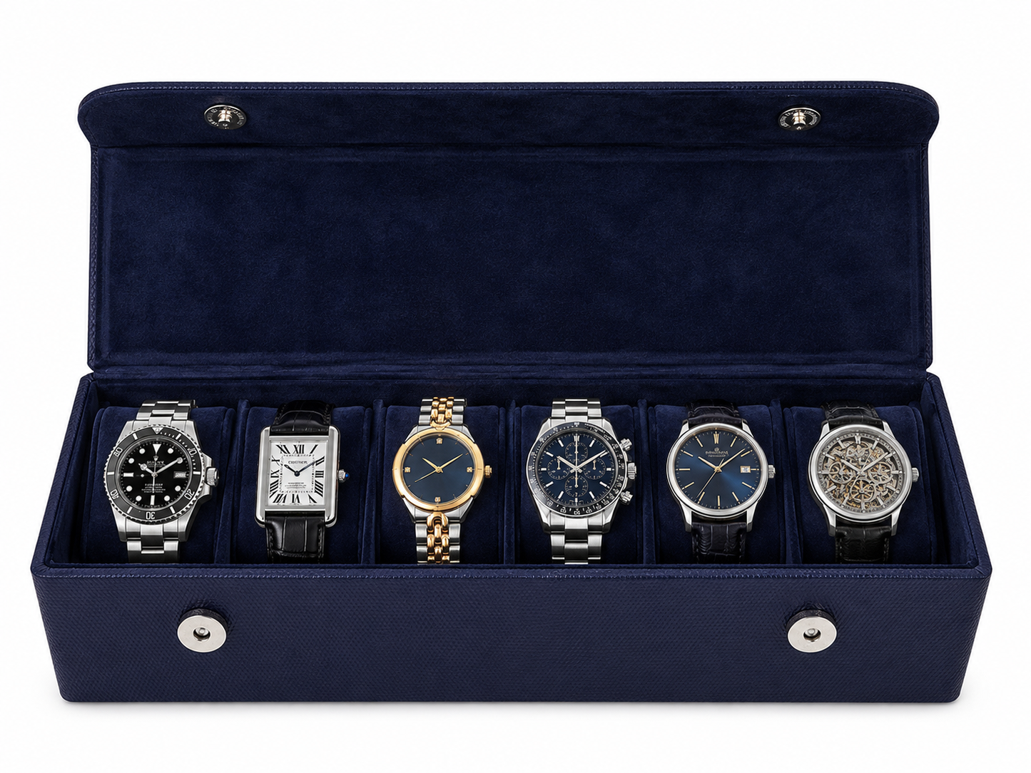 Gentleman’s Watch Box – 6 Watch Storage - Classic Colours