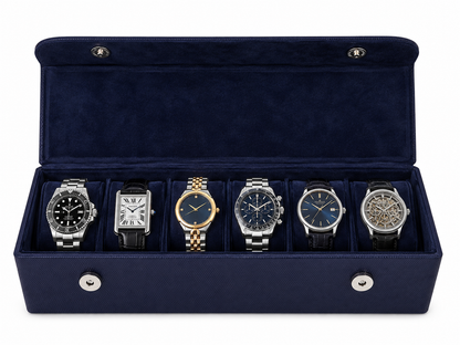 Gentleman’s Watch Box – 6 Watch Storage - Classic Colours