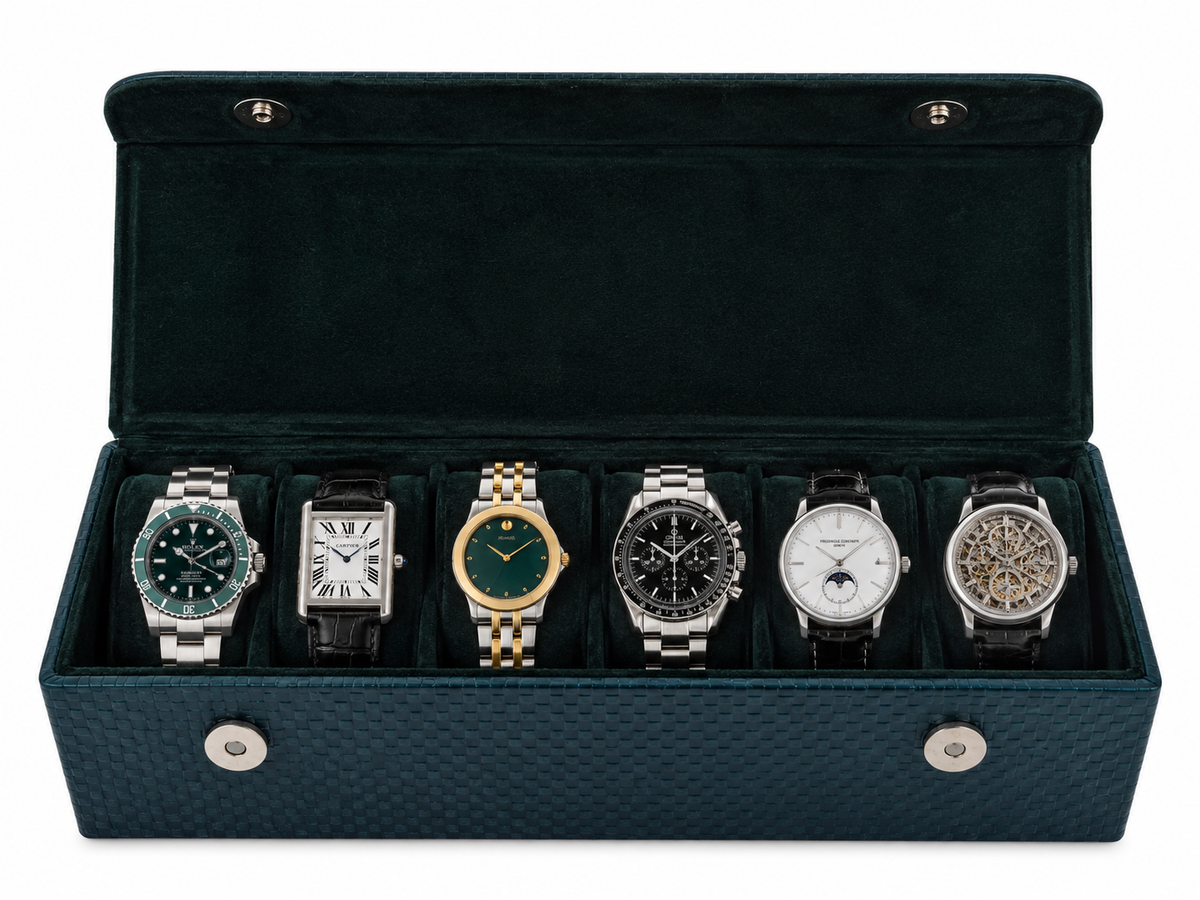Gentleman’s Watch Box – 6 Watch Storage - Classic Colours