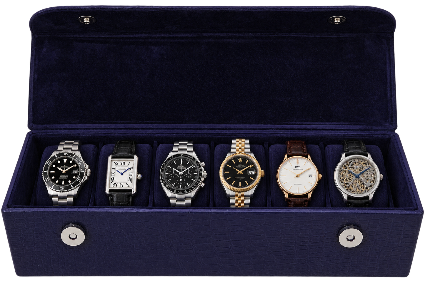 Gentleman’s Watch Box – 6 Watch Storage - Classic Colours