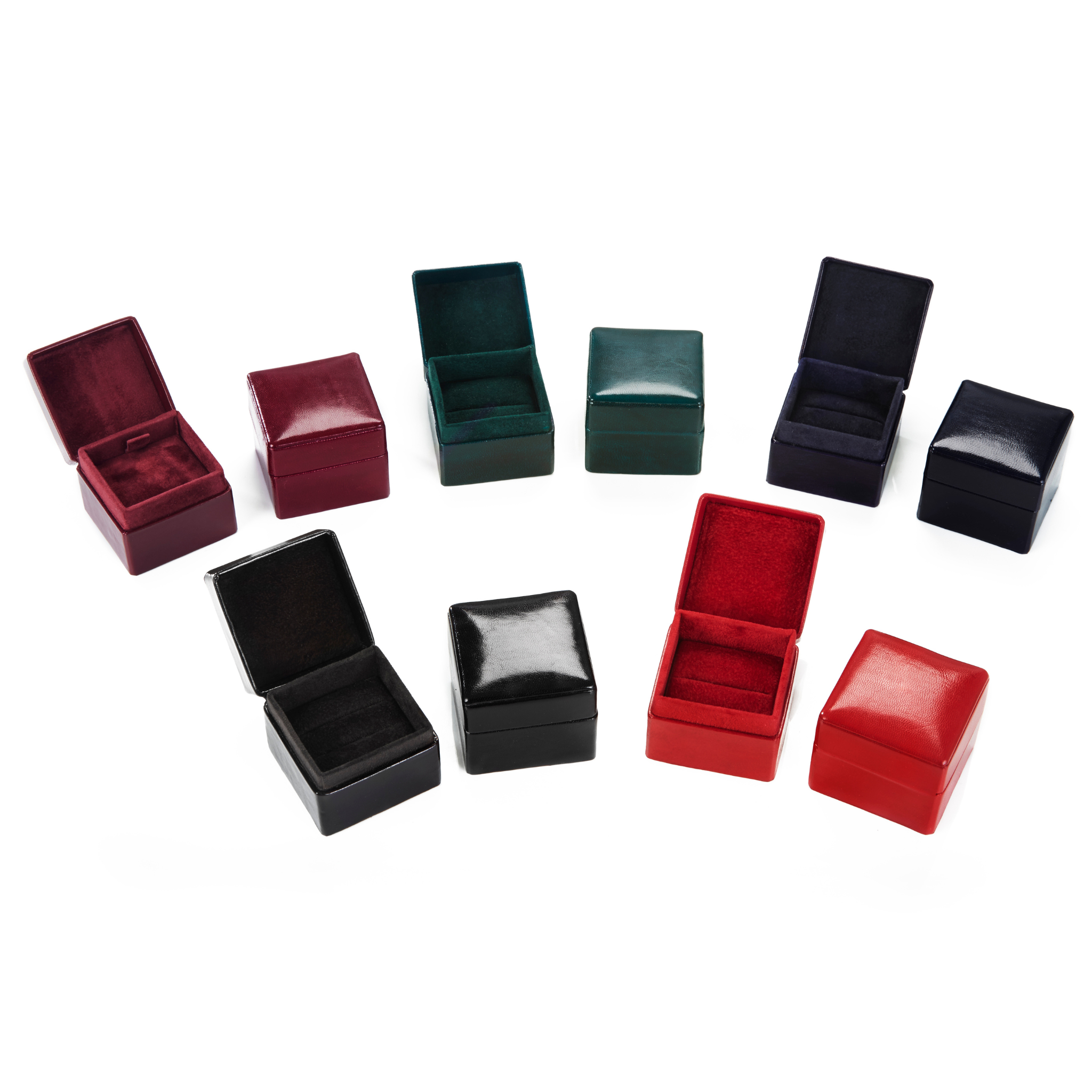 Mixed Classic Colours Ring Box Pack (5x5x4 cm) - PACK OF 5