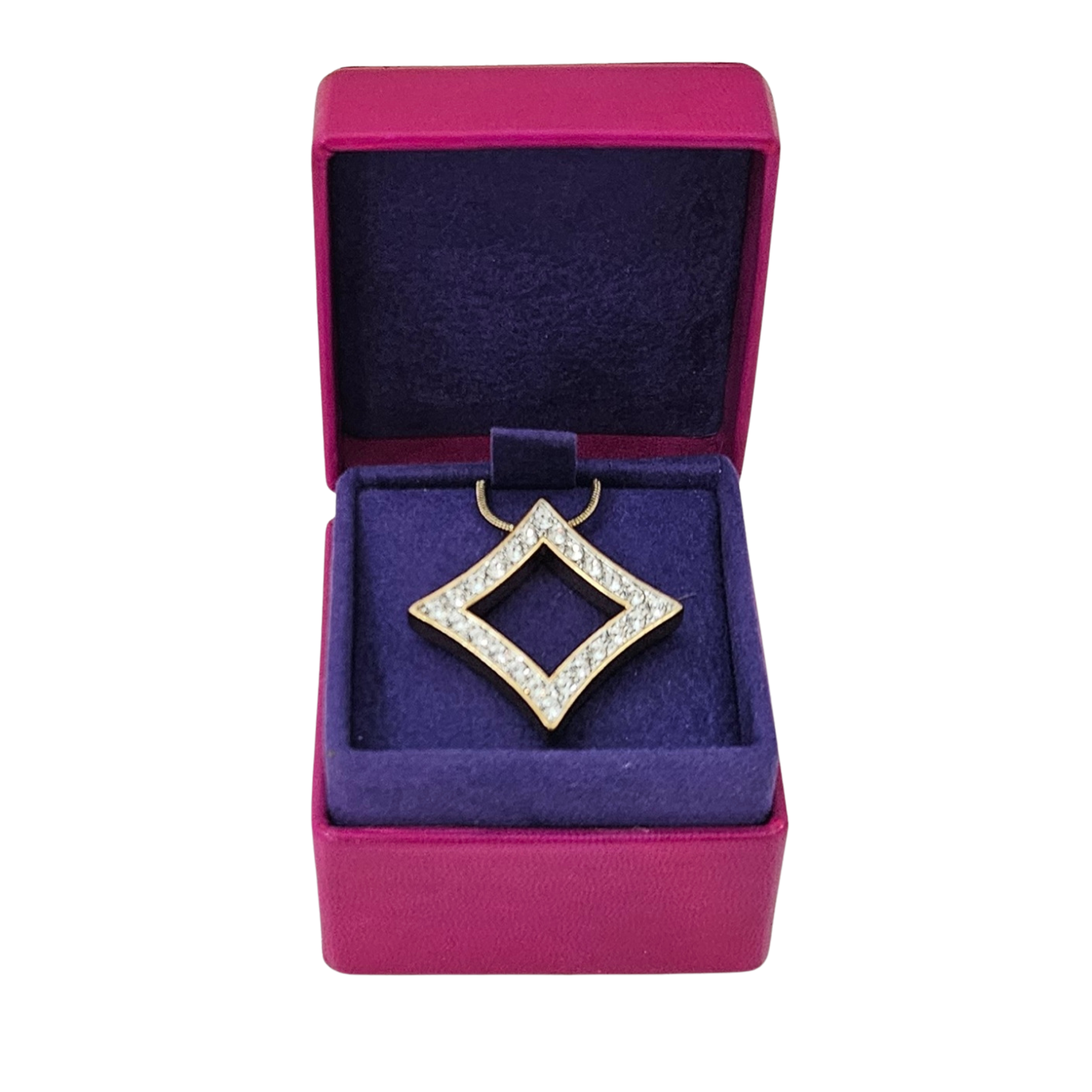 Leather Ring Box (5x5x4 cm) - Fuchsia lined Amethyst - Limited Edition