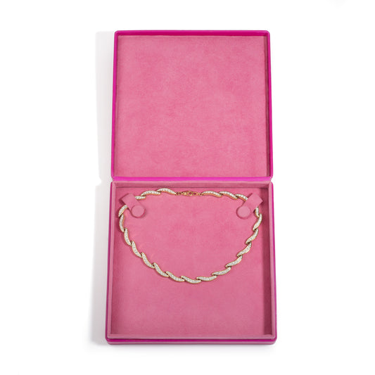 Fuchsia Necklace Box – Fixed 2 stud strap pad - Pack of 2