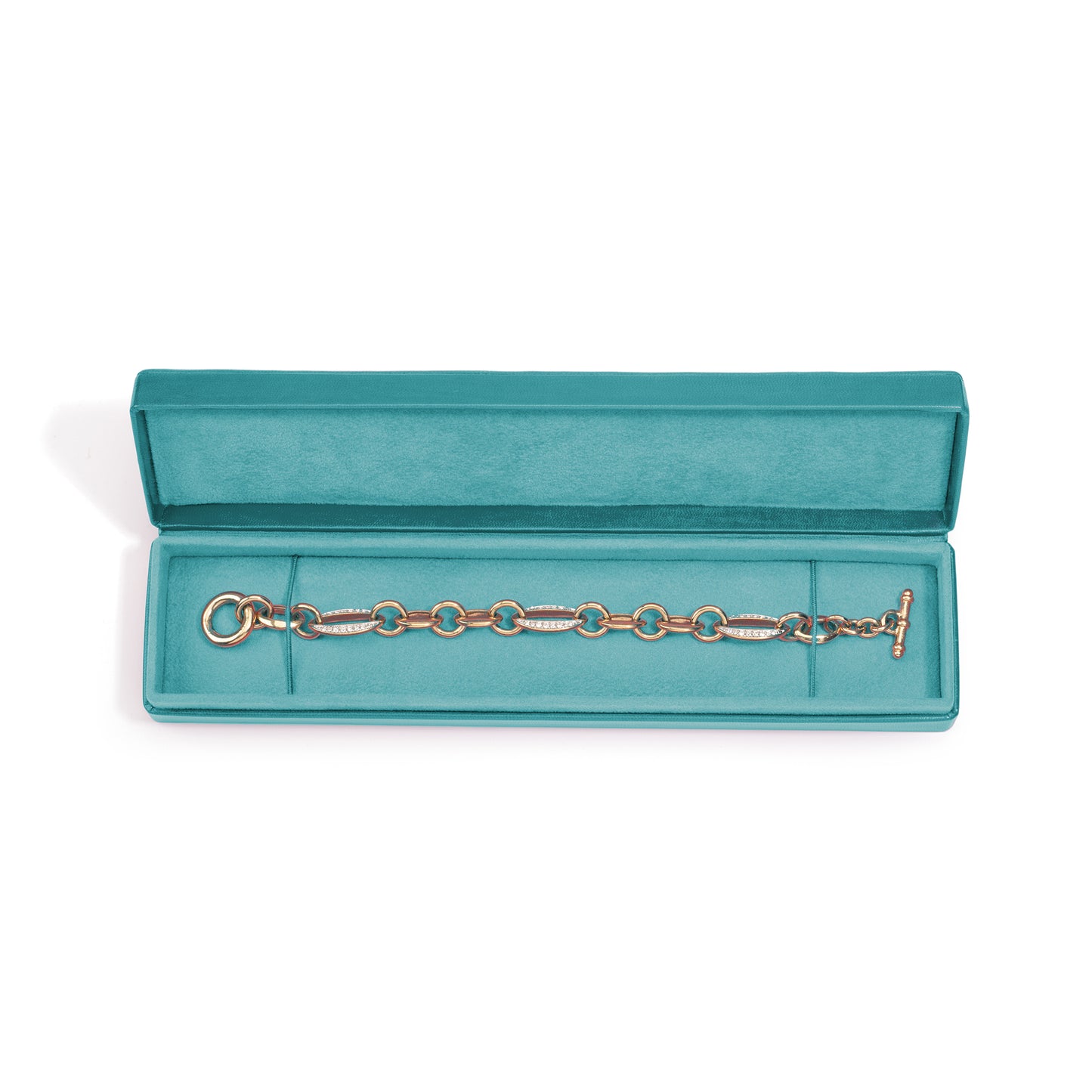 Aqua Leather Bracelet Box - Pack of 5